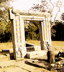 Ruins of the door frame of De Parbatia temple near Tezpur